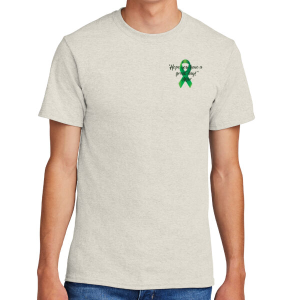 Ribbon Left Chest - Cross Back - Core Blend Tee Thumbnail